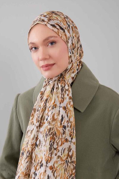 Levidor Mustard Batik Pattern Cotton Shawl