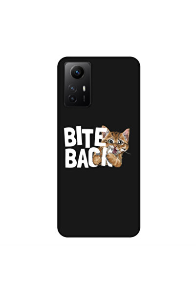 Other Xiaomi Redmi Note 12s bitte back cat Black Colored Silicone TPU Θήκη