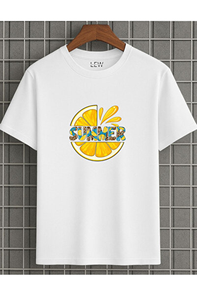 lovver Summer Themed Premium Quality Chest and Back Printed 100% Cotton Breat...