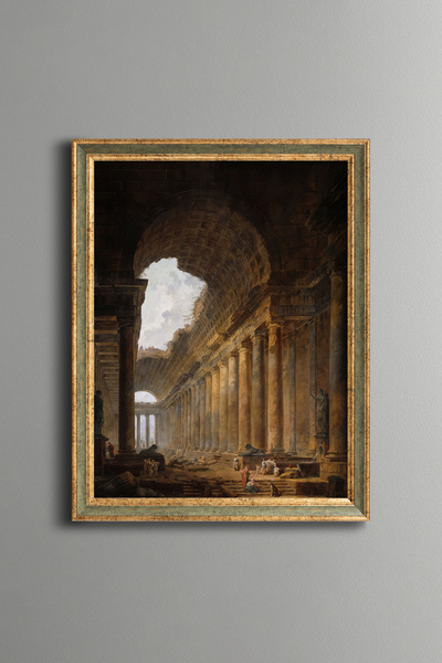epiqart Old Temple - Vintage Patterned Painting - Fine Model