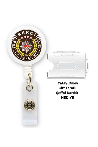 doktorbonem Bekçi Damla Etiket Yoyo Id Badge Holder Horizontal Vertical Card ...