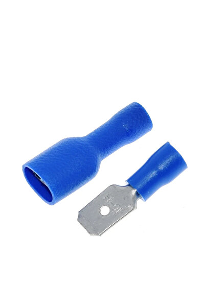 Generic Μονωμένα Spade Connectors 6.3mm 16-14AWG Μπλε – Σετ 100 τεμαχίων (50 ...