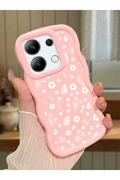 PATTERNOVA Redmi Note 13 4G Uyumlu Düz renk basit küçük çiçek kılıf, tam koru...