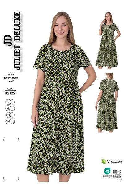 Juliet Deluxe Women's Woven Viscose Fabric Patterned Dress 35122