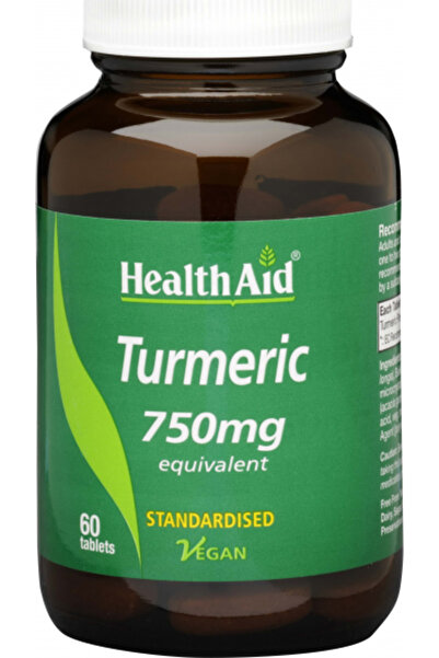 Health Aid Tumeric 750mg Ισχυρό Αντιοξειδωτικό - Αντιφλεγμονώδες, 60 tabs
