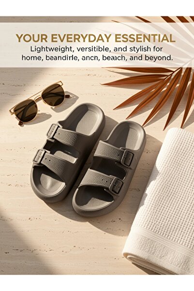 GlobalOne Mart Premium Soft-Bottom EVA Slippers - Super Light Adjustable Buck...