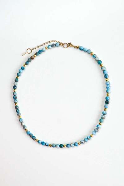 Orenda Design Apatite Natural Stone Necklace |   Communication Strengthening ...
