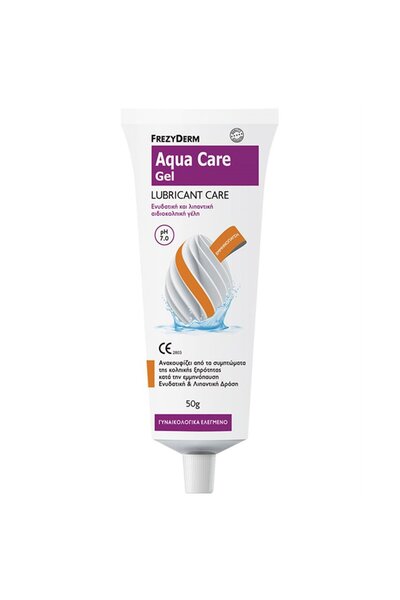 Frezyderm Aqua Care Gel pH 7 Ενυδατική &amp; Λιπαντική Αιδιοκολπική Γέλη, 50g