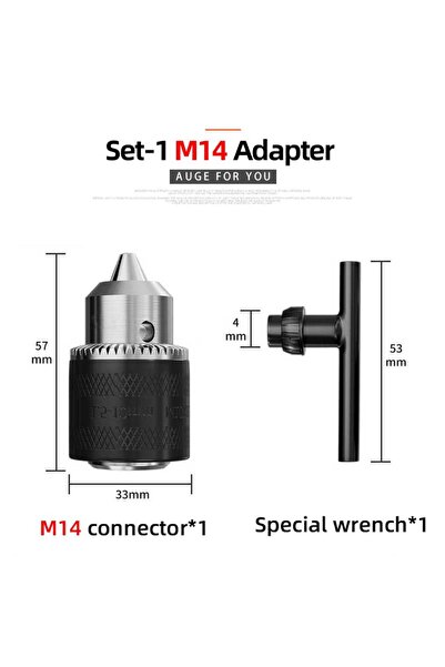 Choice1 M14 Convert angle grinder to electric drill chuck adapter, drill tool...