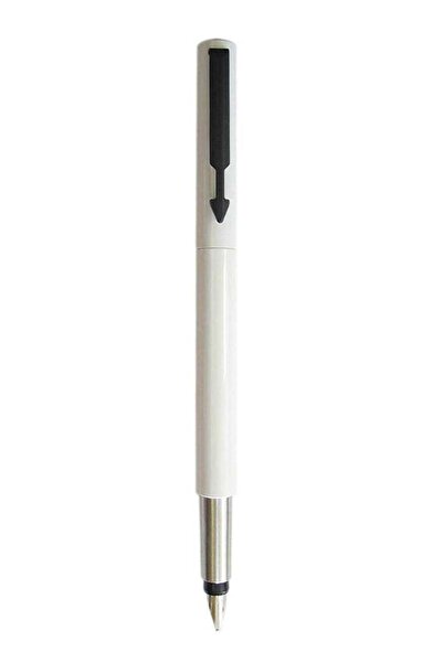 Parker Vector Sport Fountain Pen in White with Black Clip.
