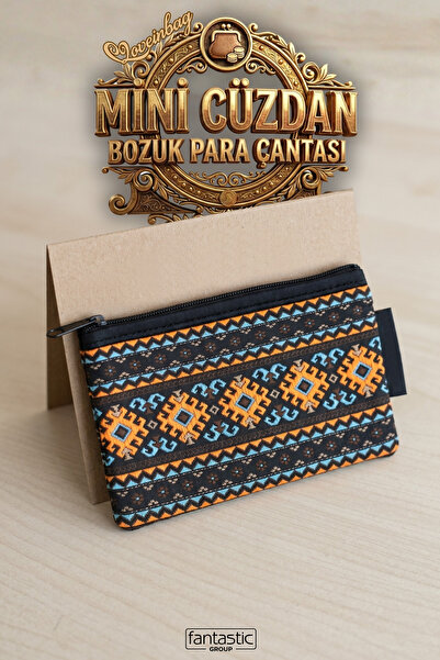 FANTASTIC Group Ethnic Anatolian Motif Jacquard Woven Mini Wallet Coin Purse ...