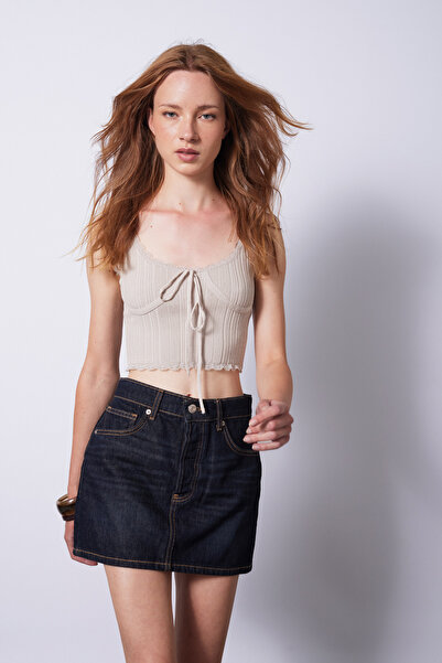 Nisan Lace-Detail Tricot Top