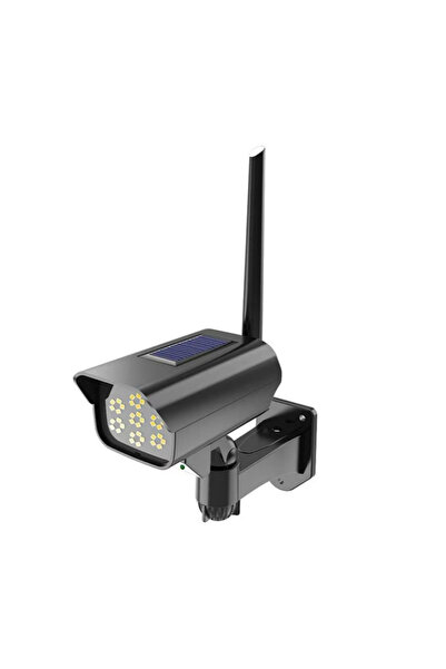 THO Set 3 bucati Camera Led Solara Falsa cu Senzor de Miscare si Telecomanda, Lampa Stradala