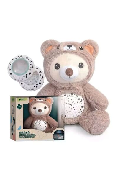 Funny Party Shop Ursulet de plus cu proiector si lumina de veghe, muzica, „St...