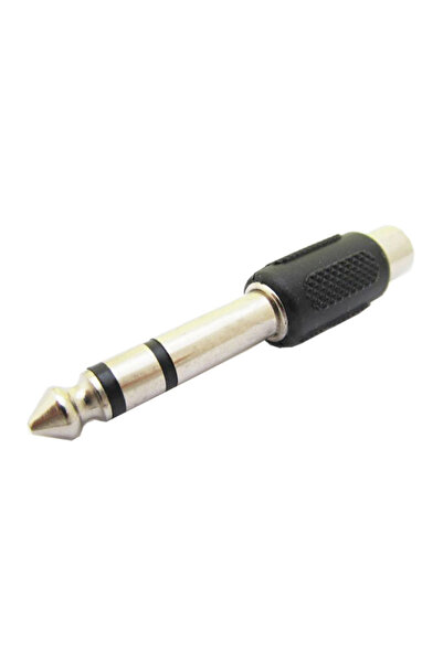 POWERTECH αντάπτορας stereo 6.35mm σε RCA CAB-J024, μαύρος, 5τμχ