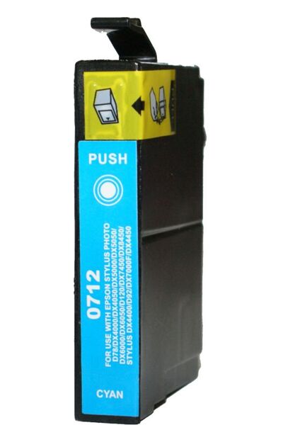 Premium Συμβατό InkJet για Epson No 712, 13ml, κυανό