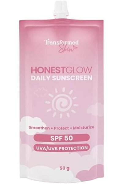Transformed Skin Honestglow Daily Sunscreen Sfp50, Smoothens, Protects and Mo...