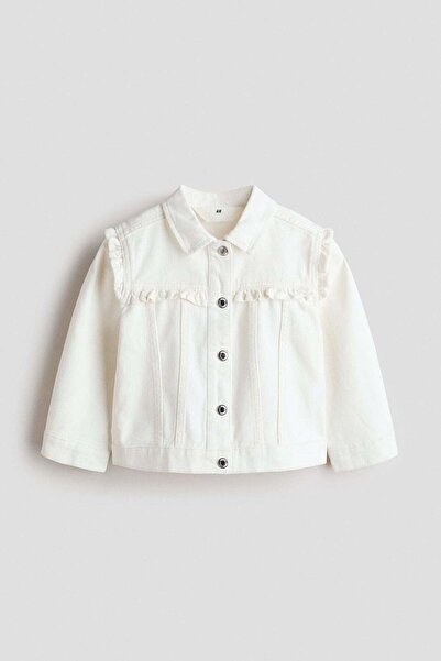 H&M Frill-trimmed twill jacket