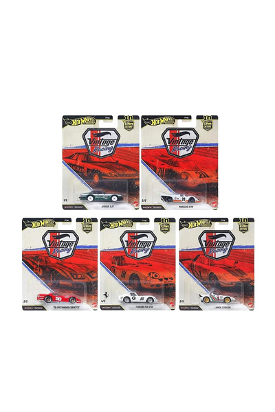 HOT WHEELS Premium Car Culture Vintage Racing FPY86-976T 5'li Set