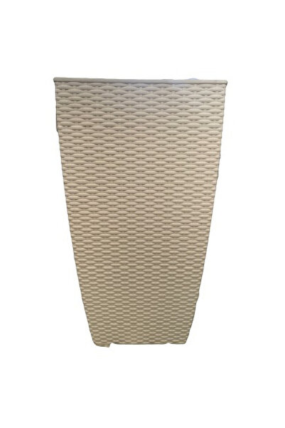 OEM Υφαντή πλαστική γλάστρα μπεζ χρώματος 36*36*66 65 λίτρα GO GREEN