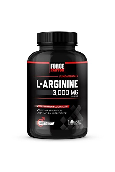 force factor L-arginine 3,000 mg Powerful formula works quıckly 150 Capsules