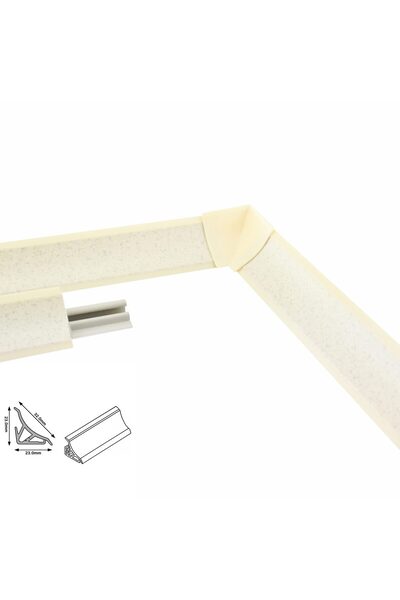KYCT Profil etansare blat bucatarie 23 x 23 mm Pietra Beige 1,5 m