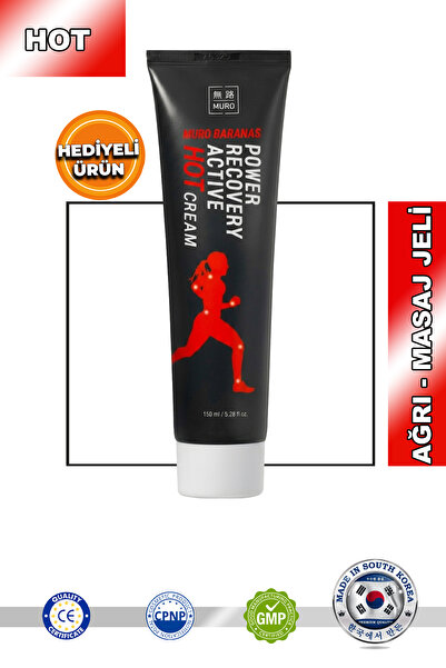 MURO BARANAS Power Recovery Active Hot Ağrı Masaj Selülit Kremi