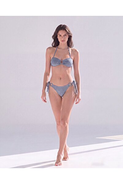 AYS Sleepwear AYS Luna Halka Detaylı Straplez Bikini Takımı