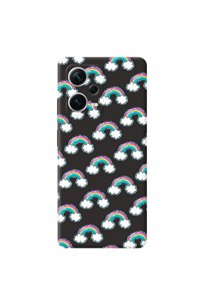 Other Xiaomi Poco X5 Cute rainbows Black Colored Silicone TPU Θήκη