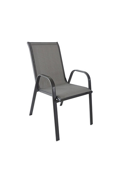 ArteLibre Μεταλλική Πολυθρόνα Γκρι Νεπτούνιος 55x75x95εκ.