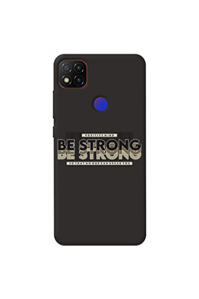 Other Xiaomi Redmi 9c Positivemind Black Colored Silicone TPU Θήκη