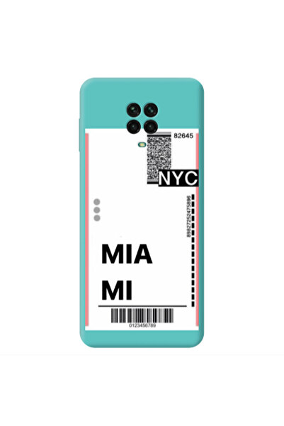 Other Xiaomi Redmi Note 9 Pro Miami NYC Turquoise Colored Silicone TPU Θήκη