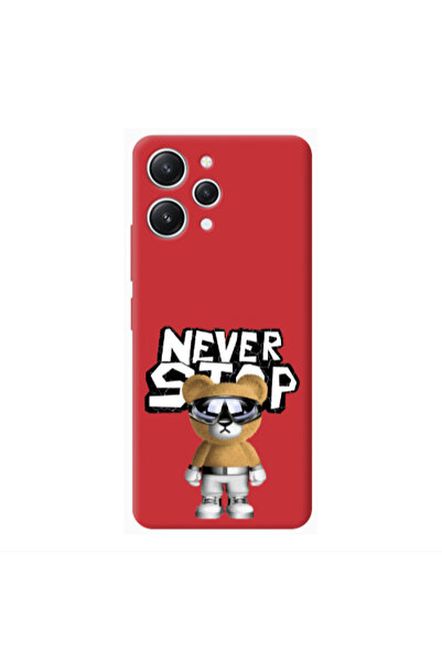 Other Xiaomi Redmi 12 Never stop Red Colored Silicone TPU Θήκη