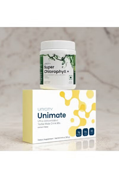 UNICITY Wellness Combo - Unimate Lemon Ginger (30 Sachets) & Super Chlorophyl...