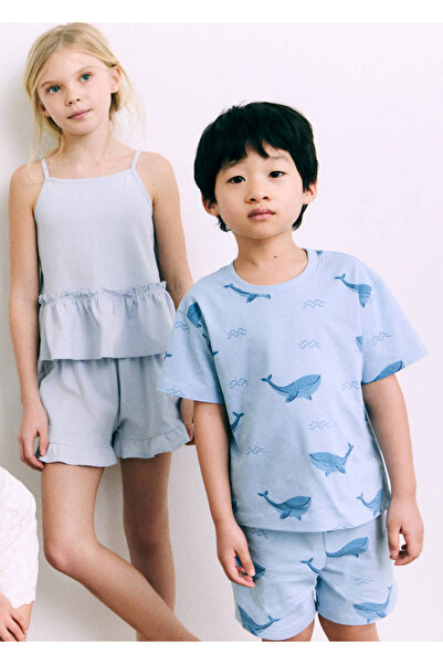 MANGO Baby Cotton shorts pajamas set