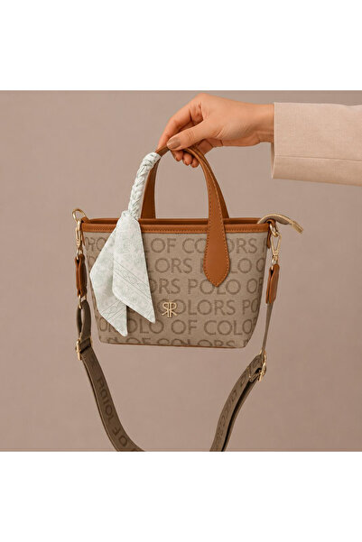 Polo Of Colors Women's Leather Look Medium Size Hand and Shoulder Bag