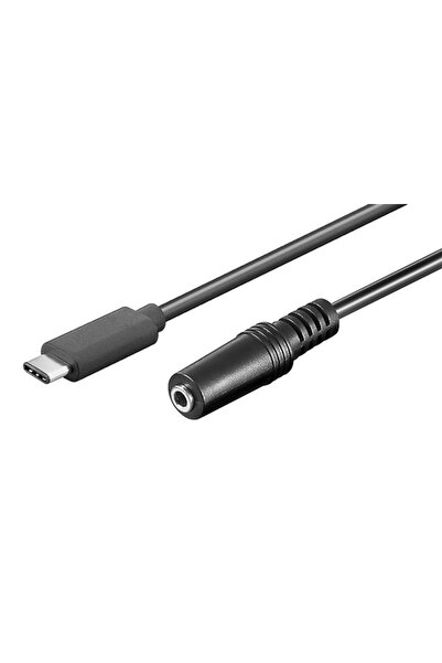 POWERTECH καλώδιο USB-C σε 3.5mm CAB-UC059 αρσενικό σε θηλυκό, 1m, μαύρο