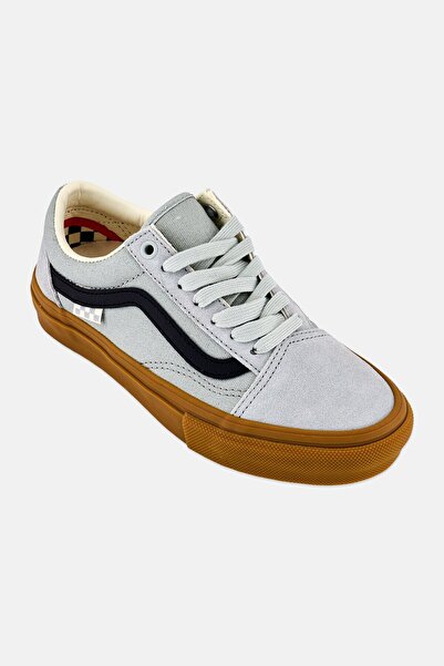 Vans حذاء سكيت أولد سكول للأولاد من كيدز بوي، باللون الرمادي