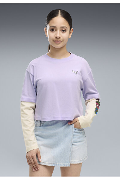 Puma MID 90s Relaxed Layered Cropped Langarmshirt