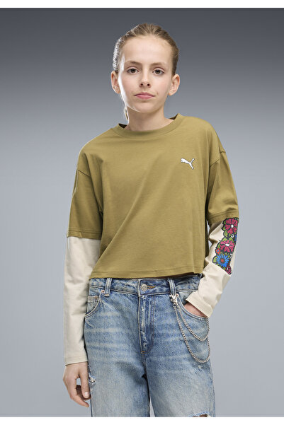 Puma MID 90s Relaxed Layered Cropped Langarmshirt