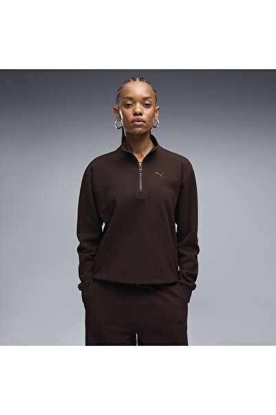 Puma Essentials Αναβαθμισμένο Στάνταρ Φούτερ με Μισό Φερμουάρ Γυναικείο