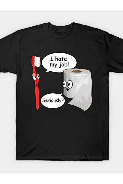 NOURAM Hot Stamping Printing Shirtfunny I Hate My Job! Really Shirt Men's Fun...