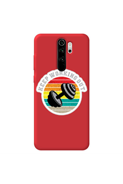 Other Xiaomi Redmi Note 8 Pro Keep working out Red Colored Silicone TPU Θήκη