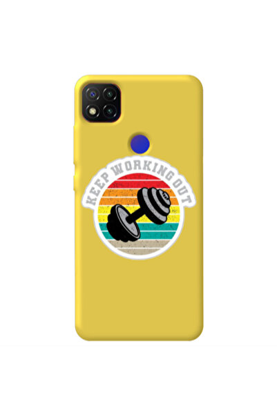Other Xiaomi Redmi 9c Keep working out Yellow Colored Silicone TPU Θήκη