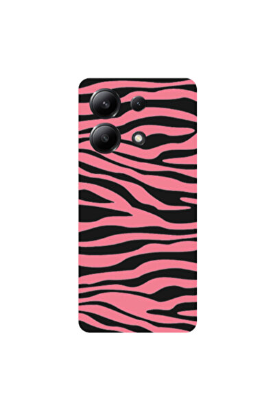 Other Xiaomi Redmi Note 13 4G Pink Zebra Black Colored Silicone TPU Θήκη