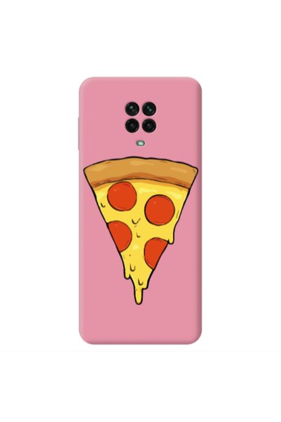 Other Xiaomi Redmi Note 9 Pro Pizza Slice Pink Colored Silicone TPU Θήκη