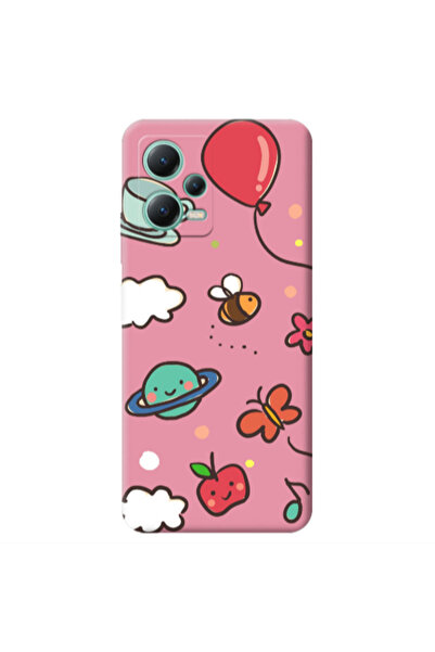 Other Xiaomi Redmi Note 12 Pro 5G cute little ones Pink Colored Silicone TPU ...