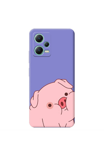 Other Xiaomi Redmi Note 12 Pro 5G Piggy 1 Purple Colored Silicone TPU Θήκη