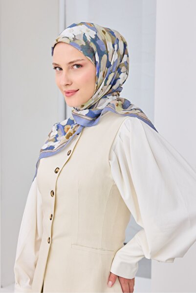 Silk Home Velora Scarf Floral Blue Lilac
