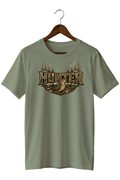 WİDİ Special Design Camouflage Hunter Skull Printed Men's T-Shirt